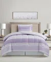 Sunham Aiden Striped 8-pc. Comforter Sets, Exclusively At Macy's In Lavender