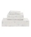 Sunham Callie Floral 200-thread Count 4-pc. Sheet Set, Queen In White