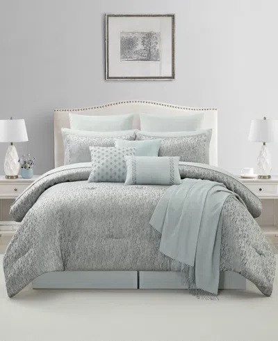 Sunham Esther 14-pc. Comforter Set, Queen, Exclusively At Macy's In Silver