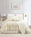 Sunham Fan Damask Comforter Sets In Gold