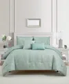 Sunham Kayla 9-pc. Comforter Set, King, Exclusively At Macy's In Lt Sage