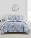 Sunham Leah Damask 3-pc. Comforter Sets In Blue