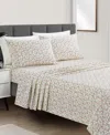 Sunham Microfiber Easy Care Printed 4-pc. Sheet Set, Full