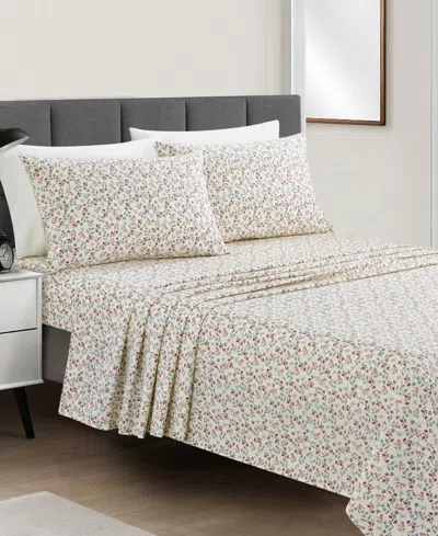 Sunham Microfiber Easy Care Printed 4-pc. Sheet Set, King