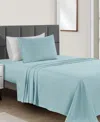 Sunham Microfiber Easy Care Solid 3-pc. Sheet Set, Twin In Aqua
