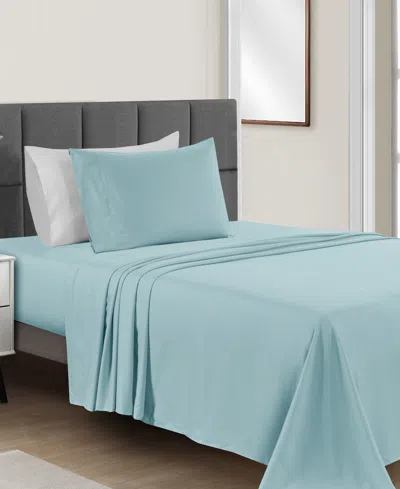 Sunham Microfiber Easy Care Solid 3-pc. Sheet Set, Twin In Aqua