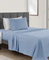 Sunham Microfiber Easy Care Solid 3-pc. Sheet Set, Twin In Slate Blue