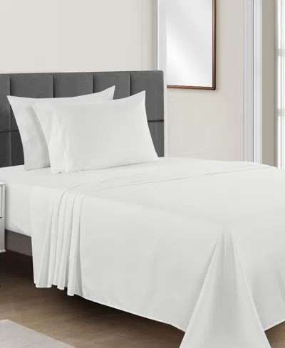 Sunham Microfiber Easy Care Solid 3-pc. Sheet Set, Twin In White