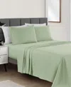 Sunham Microfiber Easy Care Solid 4-pc. Sheet Set, California King In Light Green