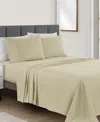 Sunham Microfiber Easy Care Solid 4-pc. Sheet Set, California King In Sand