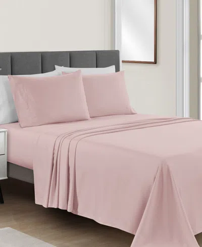 SUNHAM MICROFIBER EASY CARE SOLID 4-PC. SHEET SET, CALIFORNIA KING