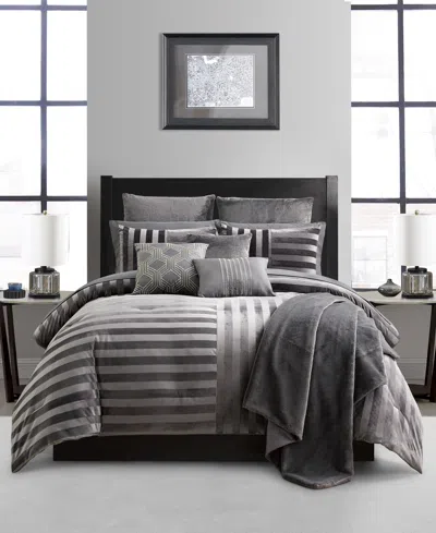 Sunham Prince 14 Piece Comforter Set, California King In Black