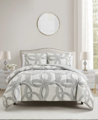 Sunham Rings 3-pc. Comforter Set, Created For Macy's In Black