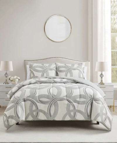 Sunham Rings 3-pc. Comforter Set, Exclusively At Macy's In Black