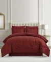 Sunham Scroll Metallic 8-pc. Comforter Sets In Burgundy