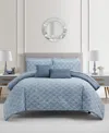 Sunham Shawna 9-pc. Comforter Set, Full, Exclusively At Macy's In Blue
