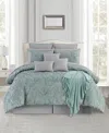 Sunham Sloan Blossom 14-pc. Comforter Set, California King In Blue