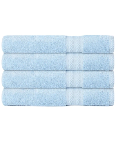 Sunham Soft Spun Cotton 4-pc. Bath Towel Set In Powder Blue
