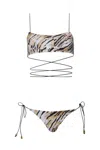 Sunimperial Wrap-around Tiger-print Bikini Set In Multi In Multi