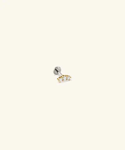 Sunjewels Diamond Curve Bar Stud