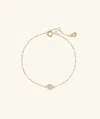 Sunjewels Pavé Diamond Evil Eye Bracelet In White