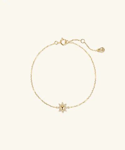 Sunjewels Pavé Diamond Sunburst Bracelet In White