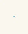 Sunjewels Piercing Studio - Turquoise Diamond Droplet Flat Back Stud In White