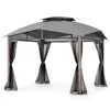 Sunjoy 12ft. X 12ft. Soft Top Gazebo With Netting In Gray