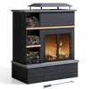Sunjoy 42 In. Aukland Wood Burning Fireplace In Black