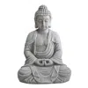 Sunjoy Buddha Statue 20 In. Large Sized Buddha Garden Statue Gray Decorative Outdoor Buddha Statue In Gray