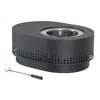 Sunjoy Lawrence 38. Black Steel Wood Burning Outdoor Smokeless Fire Pit With Pvc Cover