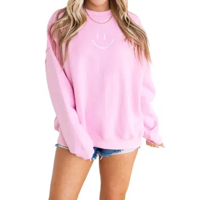 Sunkissed Coconut I Hope You Have The Best Day Ever Sweatshirt In Light Pink