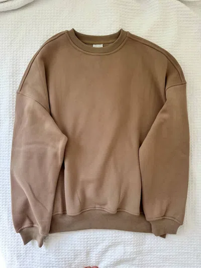 Sunkissed Coconut Women's Basic Watercolor Sweatshirts In Cappuccino In Brown