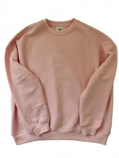 Sunkissed Coconut Women's Basic Watercolor Sweatshirts In Light Pink