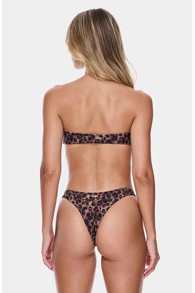 Sunkissed Le Bas Cheeky Bikini Bottom In Leopard, Women's At Urban Outfitters In Animal Print