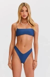 Sunkissed Le Sporty Bikini Top In Blue