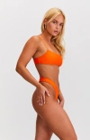 Sunkissed Le Sporty Bikini Top In Orange
