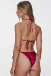 Sunkissed Le Triangle String Bikini Bottom In Rouge, Women's At Urban Outfitters In Red