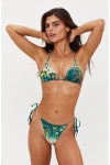 Sunkissed Le Triangle String Bikini Top In Green, Women's At Urban Outfitters