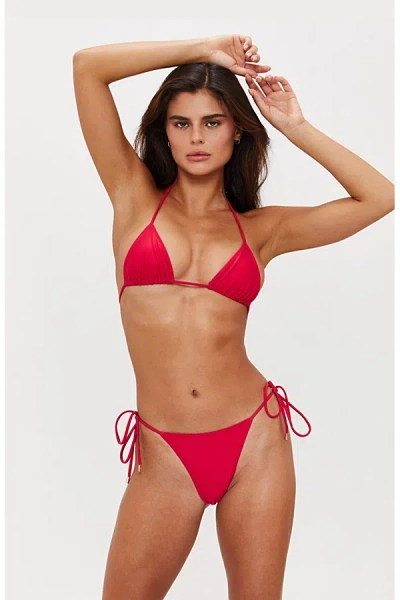 Sunkissed Le Triangle String Bikini Top In Red, Women's At Urban Outfitters