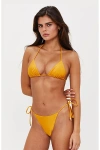 Sunkissed Le Triangle String Bikini Top In Yellow, Women's At Urban Outfitters In Yellow