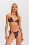 Sunkissed Le Triangle String Bikini Bottom In Leopard