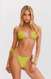 Sunkissed Le Triangle Swim Top In Lime Green