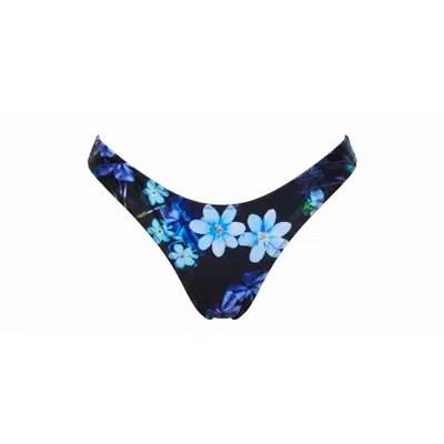 Sunkissed Women's Black / Blue Le Bas Cheeky Bottom - Midnight Bloom