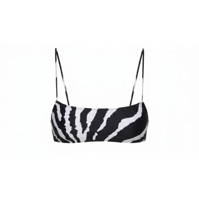 Sunkissed Women's Black / White Le Sporty Top - Zebra