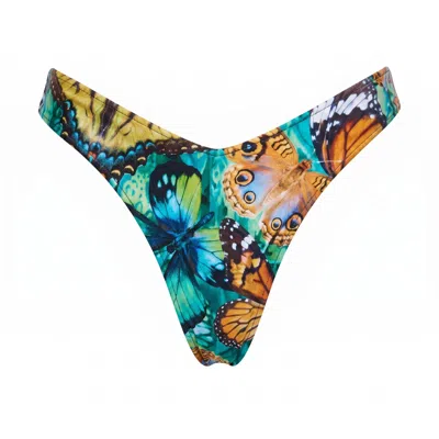 Sunkissed Women's Blue / Gold Le Bas Cheeky Bottom - Cheetafly In Multi