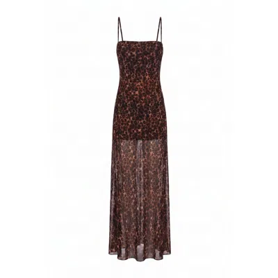 Sunkissed Women's Brown Beach To Bar Dress - Leopard