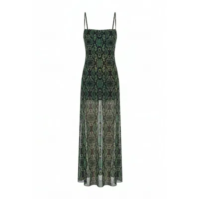Sunkissed Women's Green Beach To Bar Dress - Black Mamba