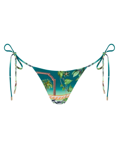 Sunkissed Women's Green / White Le Triangle Bottom - Eden