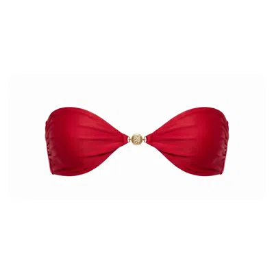 Sunkissed Women's Le Bandeau Strapless Top - Cherry Red
